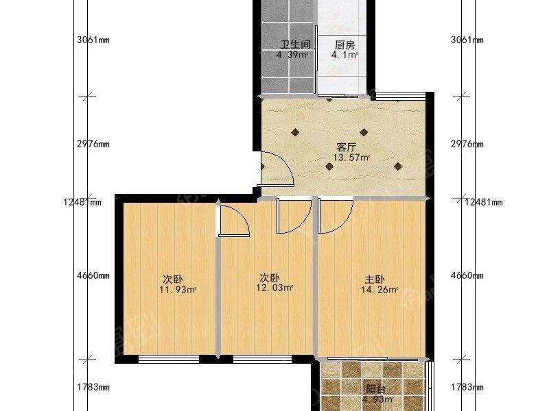 淞南十村 2室 1厅 1卫 南 330.00万