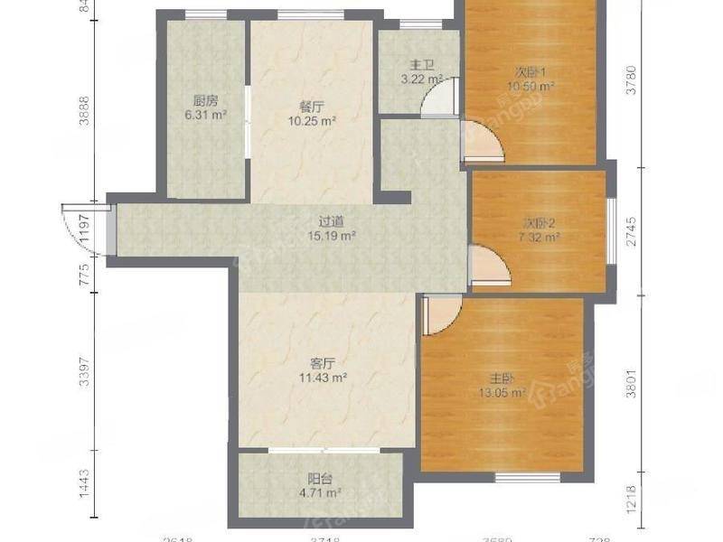 汤臣臻园 3室 2厅 1卫 南北 400.00万