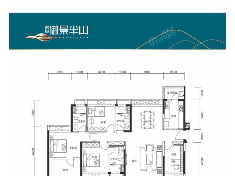 京基御景半山花园4室2厅2卫面积150平方米电梯房有电梯-深圳房多多