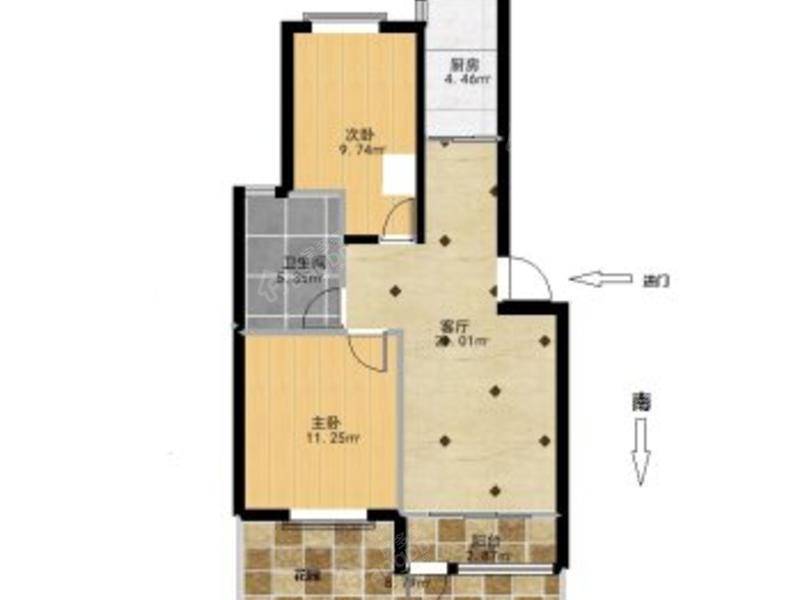 盛达家园 2室2厅1卫 81.0平米 400.00万元