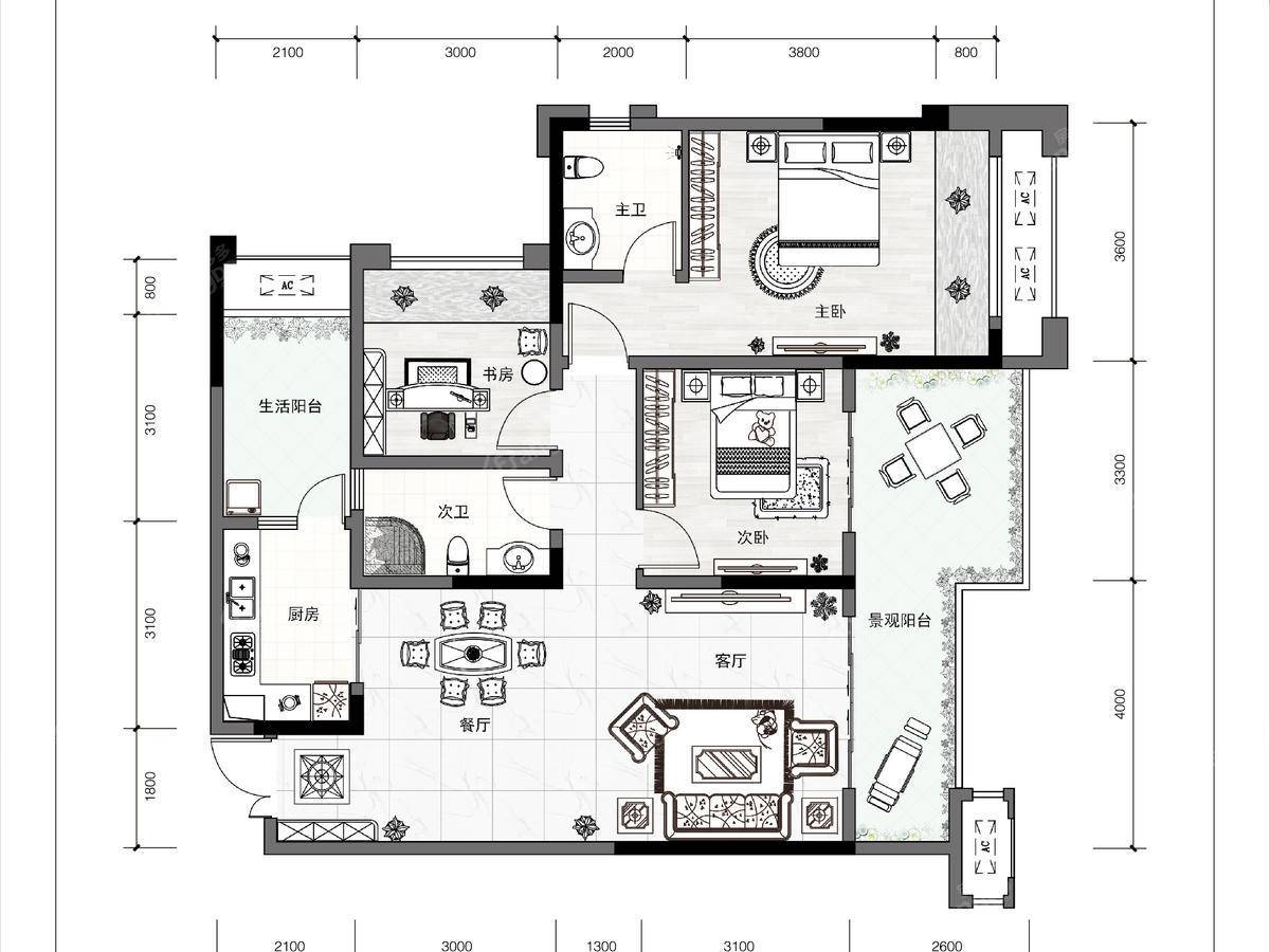 重庆新房 合川区新房 合川新房 花滩世纪华府 效果图(3 实景图(3)