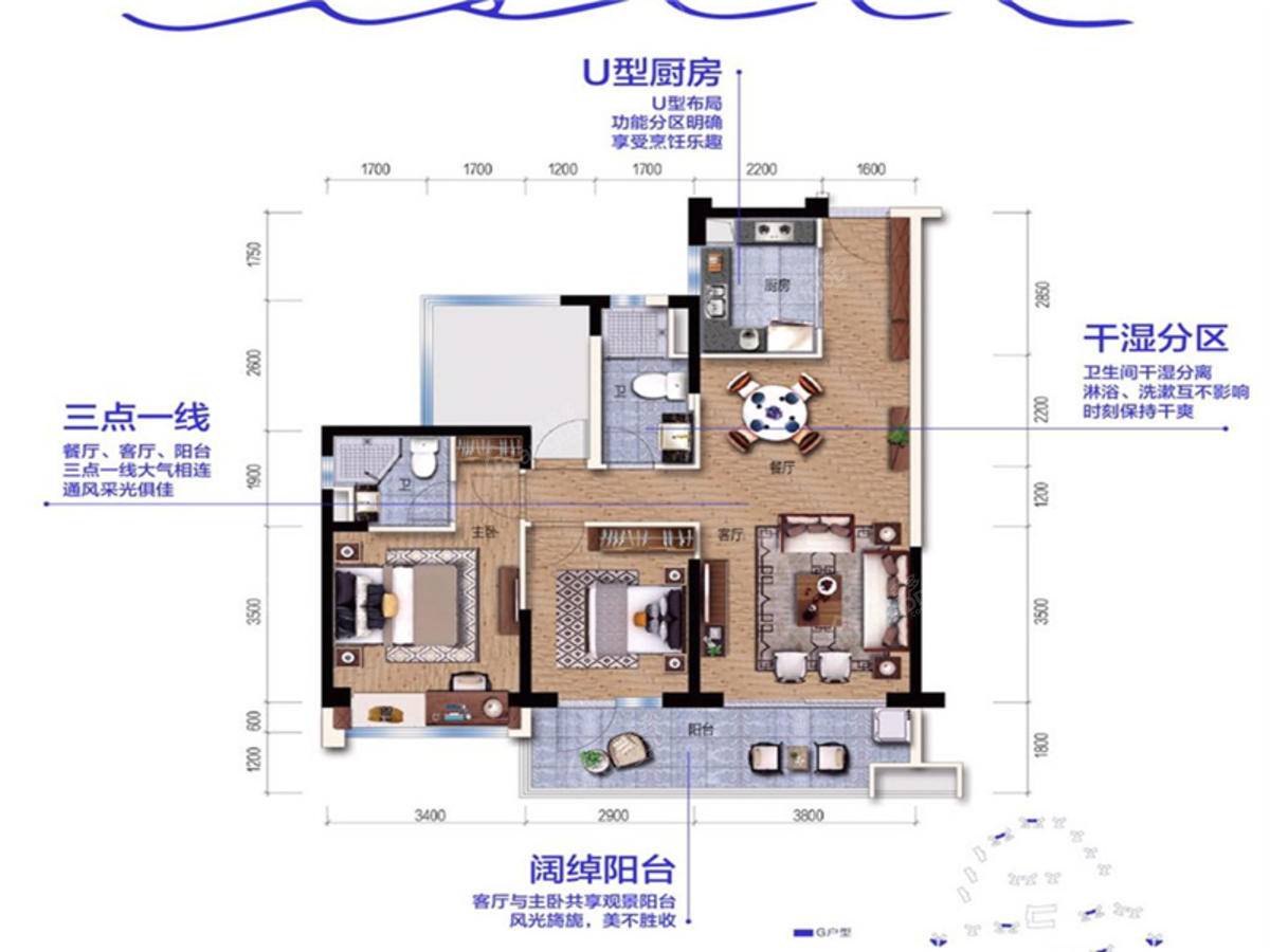 碧桂园十里银滩(维港湾 户型图_9