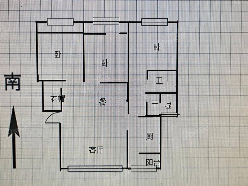 中通时代豪园二期 3居 户型图